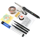 Профессиональный Электрический паяльник 936a с регулируемой температурой, паяльная станция с ЖК дисплеем, сварочные инструменты сделай сам, 90 Вт, европейская вилка