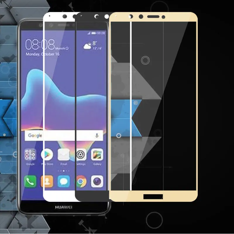 Для Huawei Y9 2018 защита экрана полное покрытие закаленное стекло пленка для FLA AL00 Enjoy 8