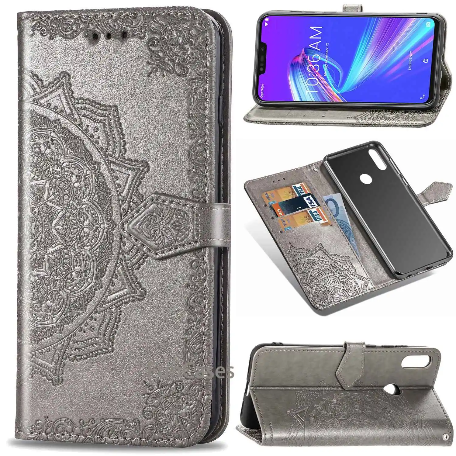 Роскошный кожаный флип-чехол для ASUS ZB633KL задняя крышка чехол Asus Zenfone Max M2 Zb633kl Funda ZB