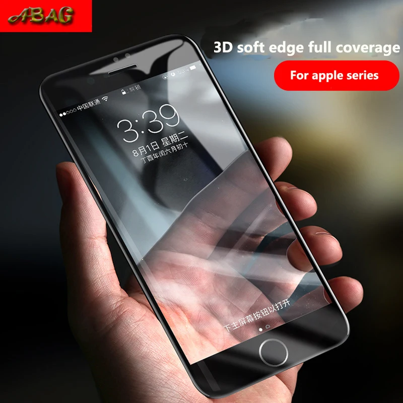 ABAG для iphone7 8 закаленная пленка 3D поверхность полноэкранное стекло с мягкими