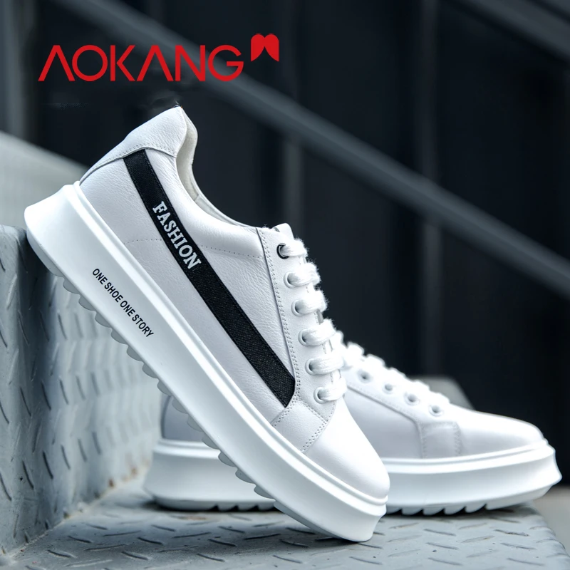 AOKANG Kanglong/Новые кроссовки на платформе женская обувь черные Tenis Feminino повседневная