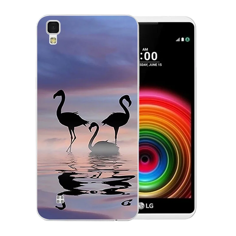 For LG X Power Phone Case Luxury Funda for K220ds K220y Ls755 Coque Flamingos Pattern Back Cover Lg Shell |