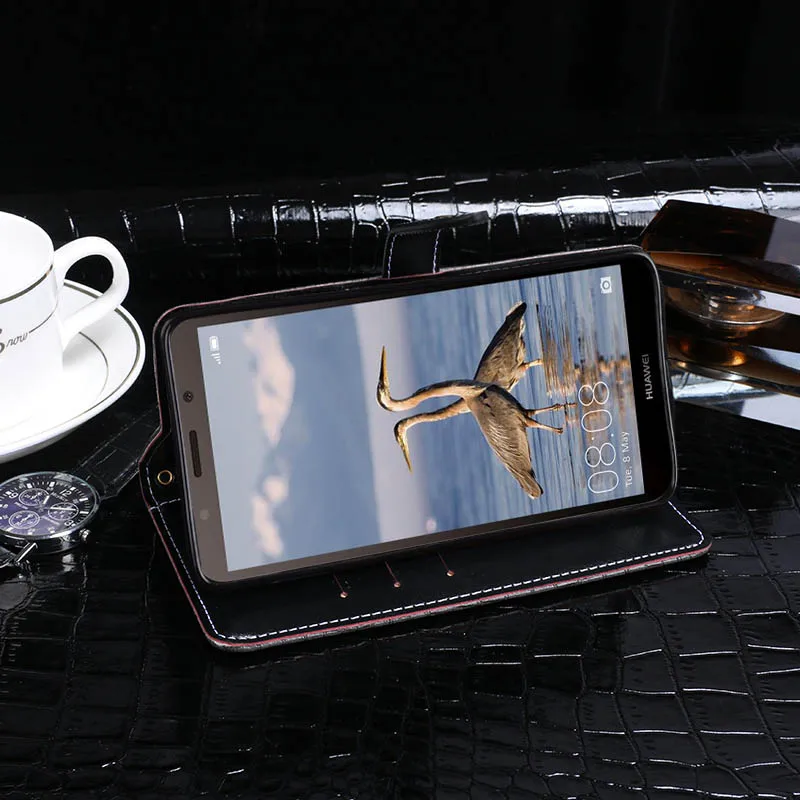 IDEWEI для huawei Y5 Prime 2018 чехол Роскошный книжка из искусственной кожи премьер