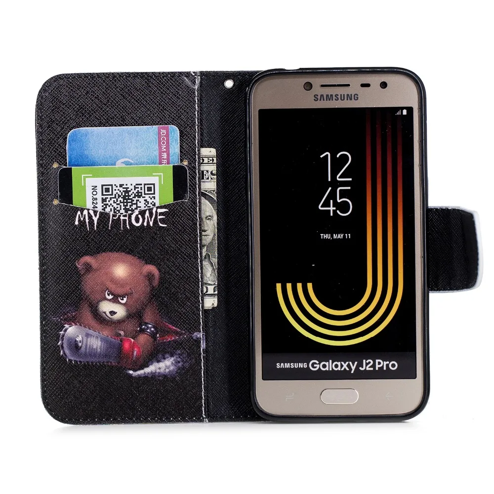 Милый чехол с медведем и бабочкой для Samsung Galaxy J2 Pro 2018 S9 Plus J4 J6 A6 A7 A750 Etui Hoesjes|Бамперы|