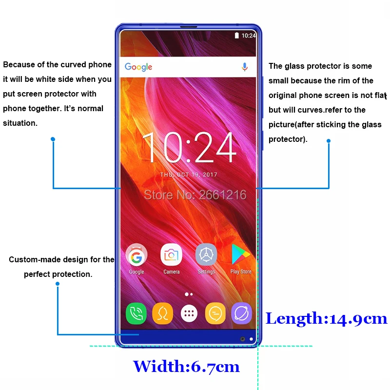For Oukitel Mix 2 Tempered Glass 9H 2.5D Premium Screen Protector Film Mix2 5.99&quot | Мобильные телефоны и аксессуары