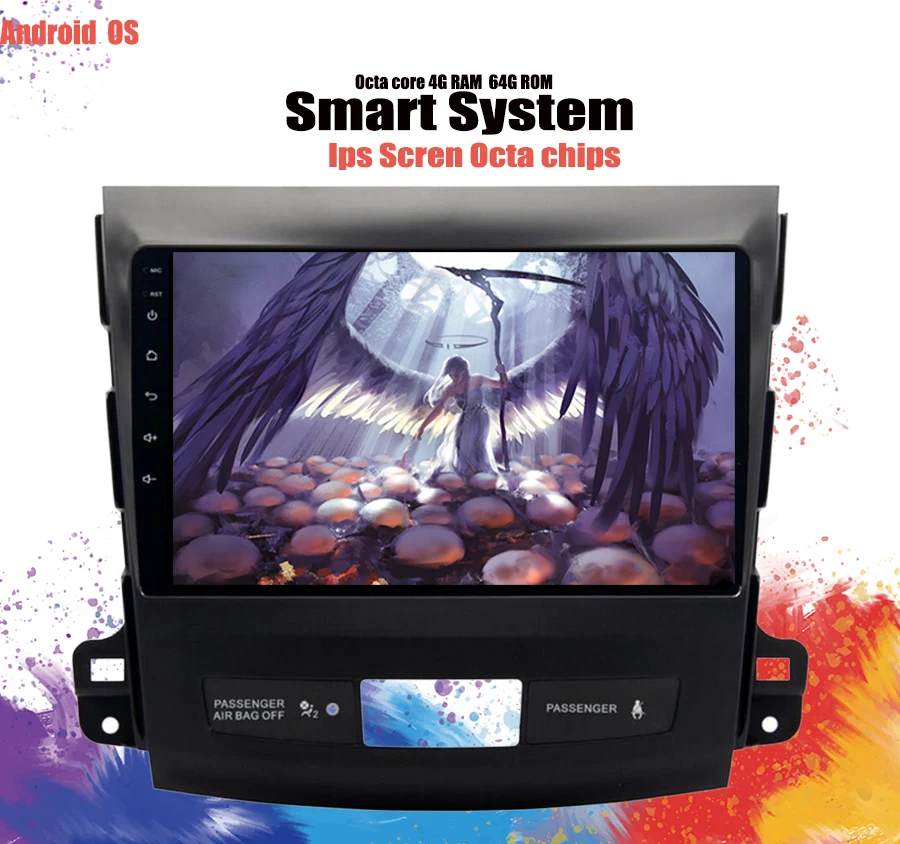 9 "IPS экран DSP Android 10 0 6G RAM Автомобильный DVD плеер для Mitsubishi Outlander GPS стерео радио