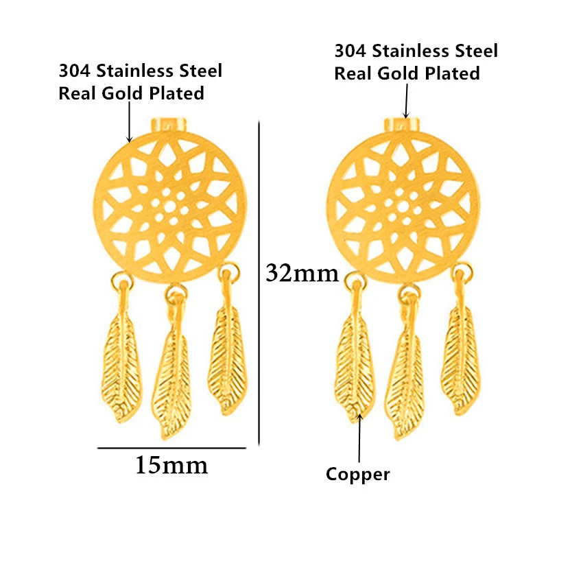 GORGEOUS TALE Boho Dreamcatcher Stud Earring For Women Silver Color Vintage Stainless Steel Geometric Earring BFF Gift