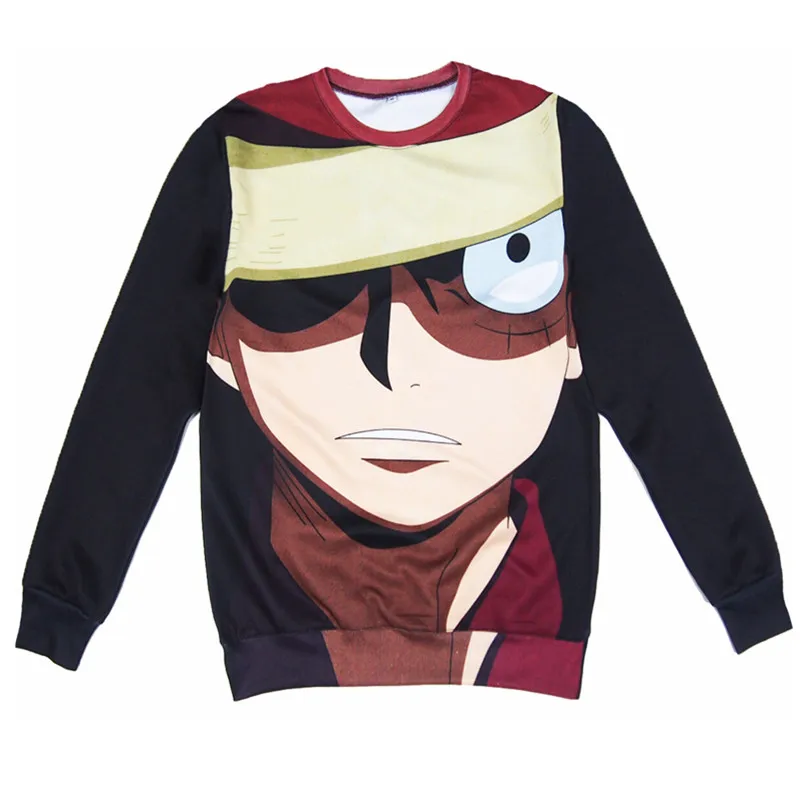 Оптовая продажа свитшот с рисунком аниме 3d принт Для женщин мужчин crewneck длинным