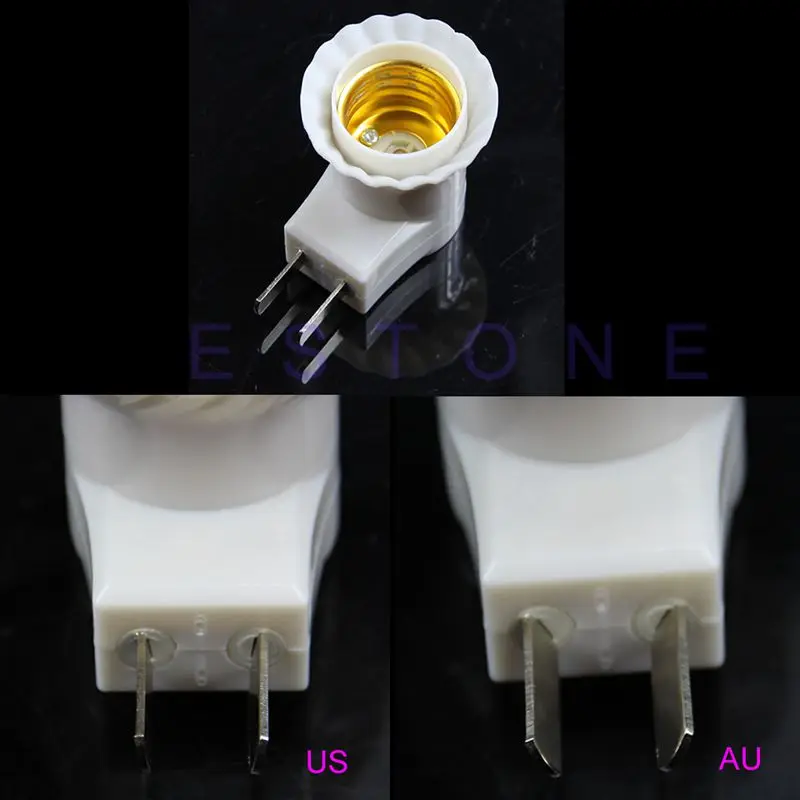 E27 female socket to EU plug adapter with power on-off control switch | Освещение