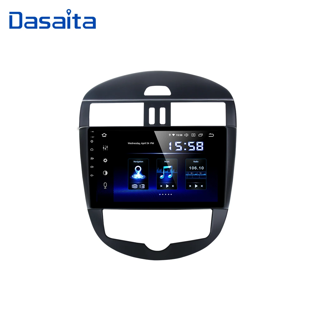 Auto AC Dasaita " Автомобильный 1 Din радио Andr oid 9,0 для Nissan Tiida 2011 2012 2013 Bluetooth gps Навигация MP3 1080P видео - Цвет: Auto AC