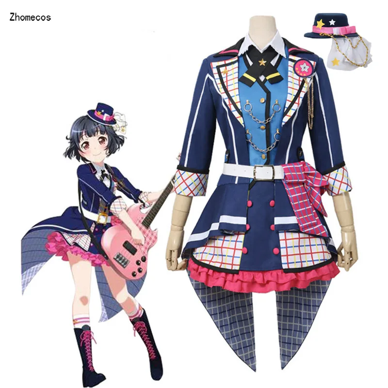Zhomecos Amine Bang Dream 7th Live Poppin' вечерние Rimi Ushigome косплей костюм полный набор для женщин