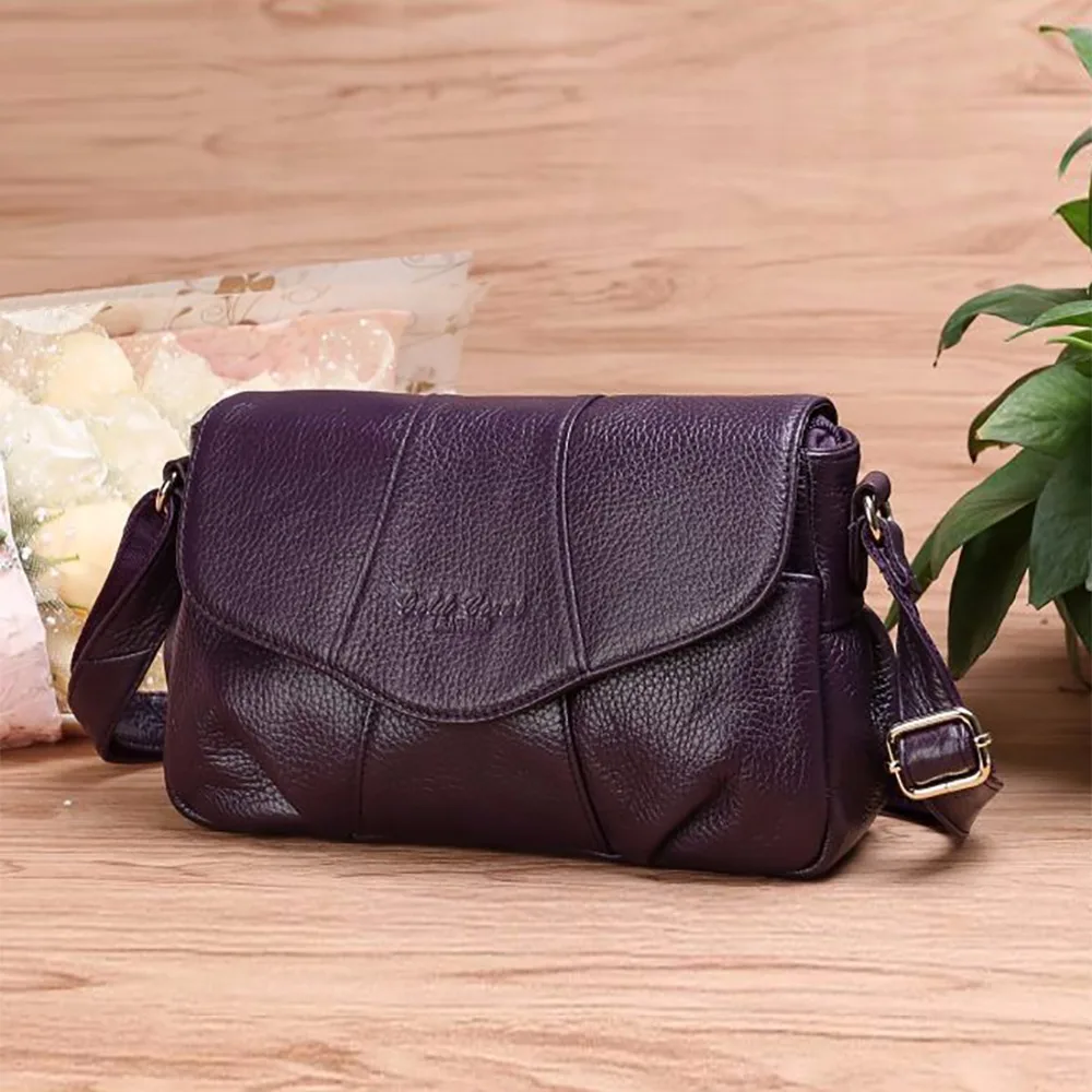 Женская сумка мессенджер из натуральной воловьей кожи|leather messenger bag|shoulder bagsgenuine