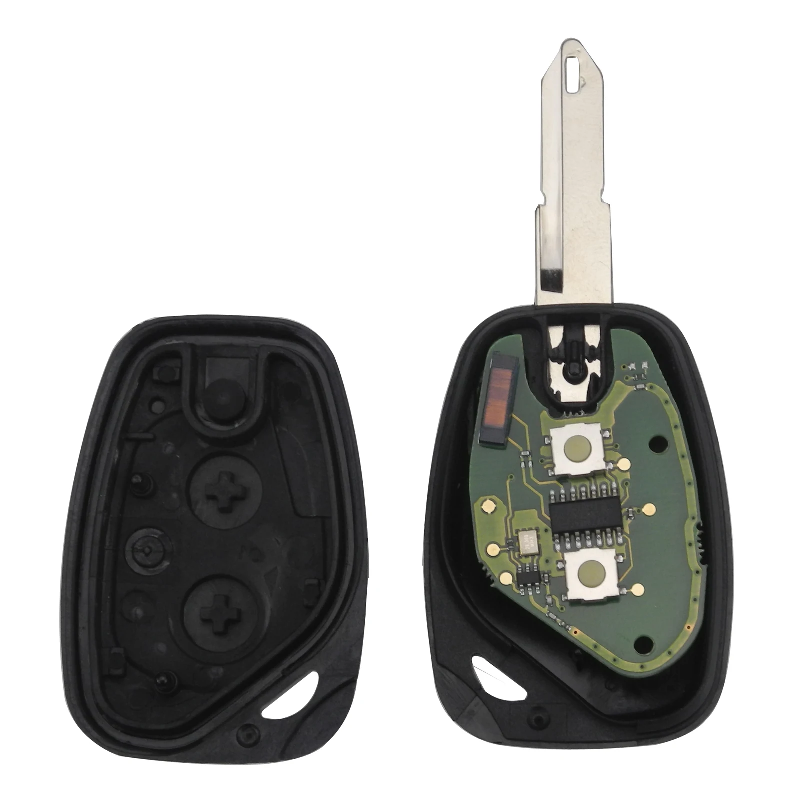 Jingyuqin Complete Remote Car Key for Renault Traffic Master Vivaro Movano Kangoo Ne73 Uncut Blade Chip ID46 Transmister 2Button |