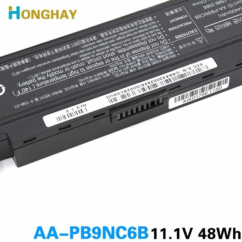 Аккумулятор HONGHAY AA-PB9NC6B для ноутбука Samsung PB9NS6B PB9NC6B R580 Q460 R468 R525 R429 300e4a RV511 R528 RV420 RV508 355v5c R428 (art.: 791c1d3db) - 791c1d3db