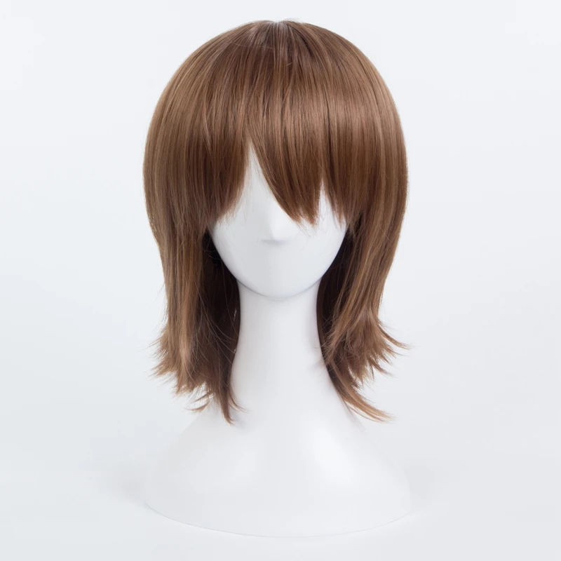 Парик Persona Goro Akechi короткий прямой для косплея унисекс аниме коричневый