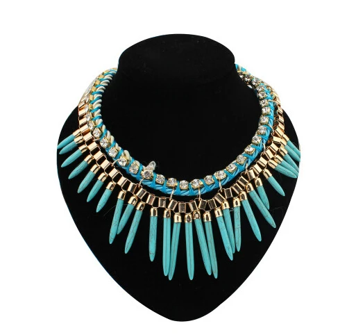 Bohemia National Wind Punk Chain Tassel Clavicle Necklaces|necklace birthstone|chain pinkchain diamond necklace |