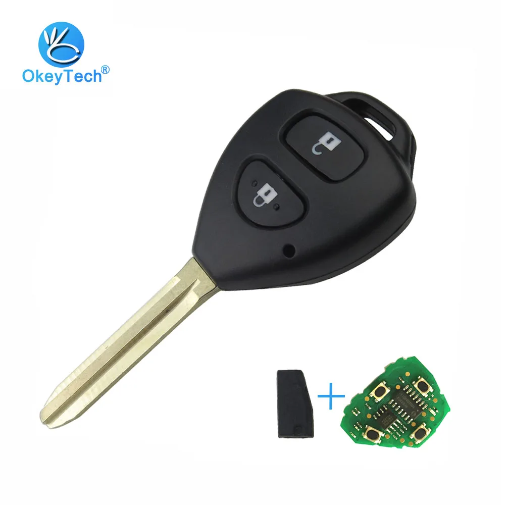 OkeyTech дистанционный ключ для Toyota Camry Corolla Prado RAV4 Vios Hilux Yaris 2/3 кнопки 315 МГц 4D67