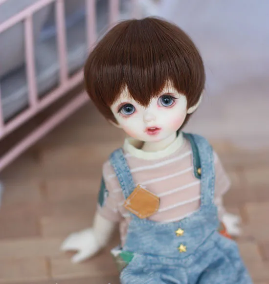 Куклы парики имитация мохера короткие волосы доступны для 1/8 1/6 1/4 1/3 BJD MDD