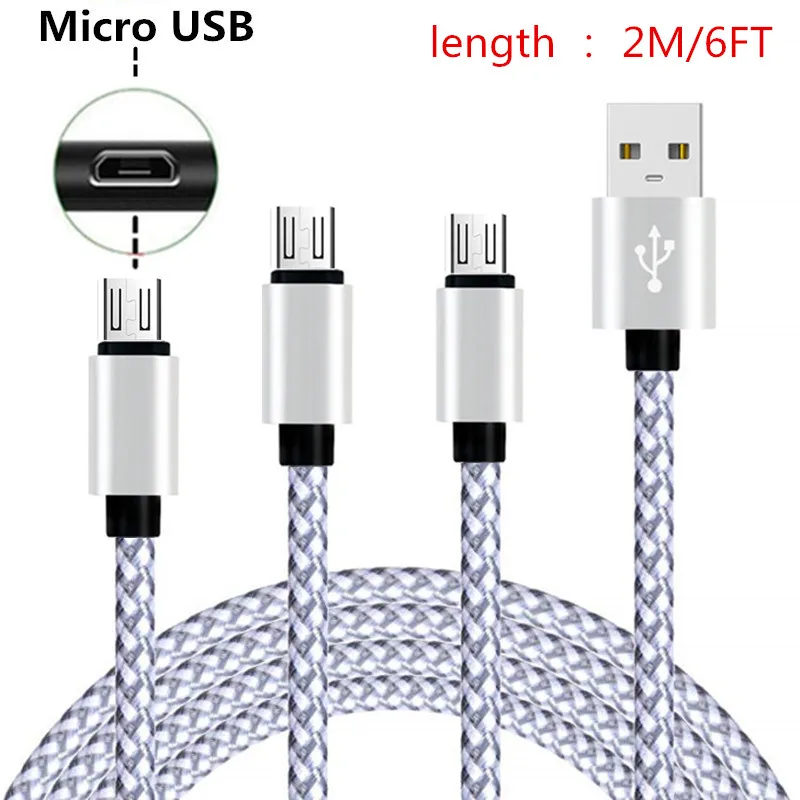 Легкое зарядное устройство с 2 usb-портами кабель Micro usb для быстрой зарядки и
