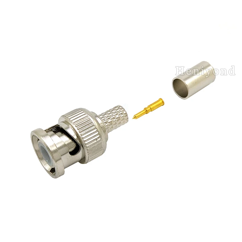 10 шт. обжимные штекеры для коаксиального кабеля RG59|plug connector|plug maleplug bnc |