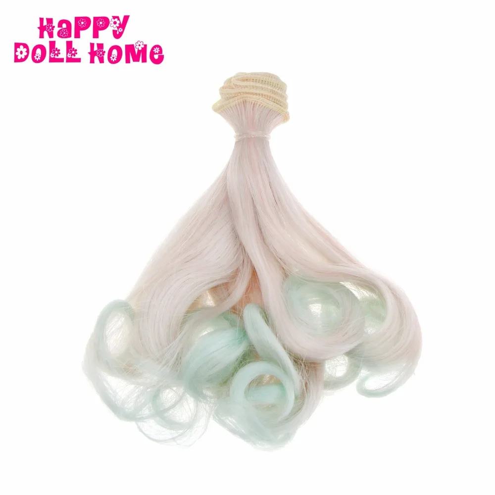 15*100 см BJD рынка парики с прической DIY кукла градиент вьющиеся волосы для Blythe SD 1/3 1/4