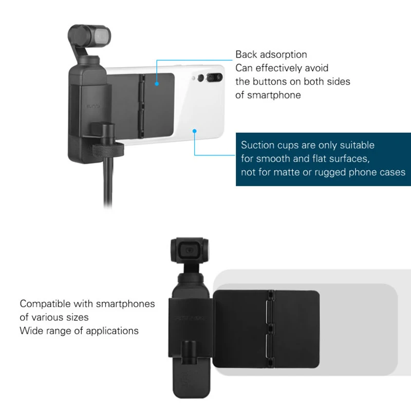 Selfie Stick Rod Mini Tripod Handheld Gimbal Smartphone suction Cup bracket Holder for DJI OSMO Pocket Camera Accessories | Электроника
