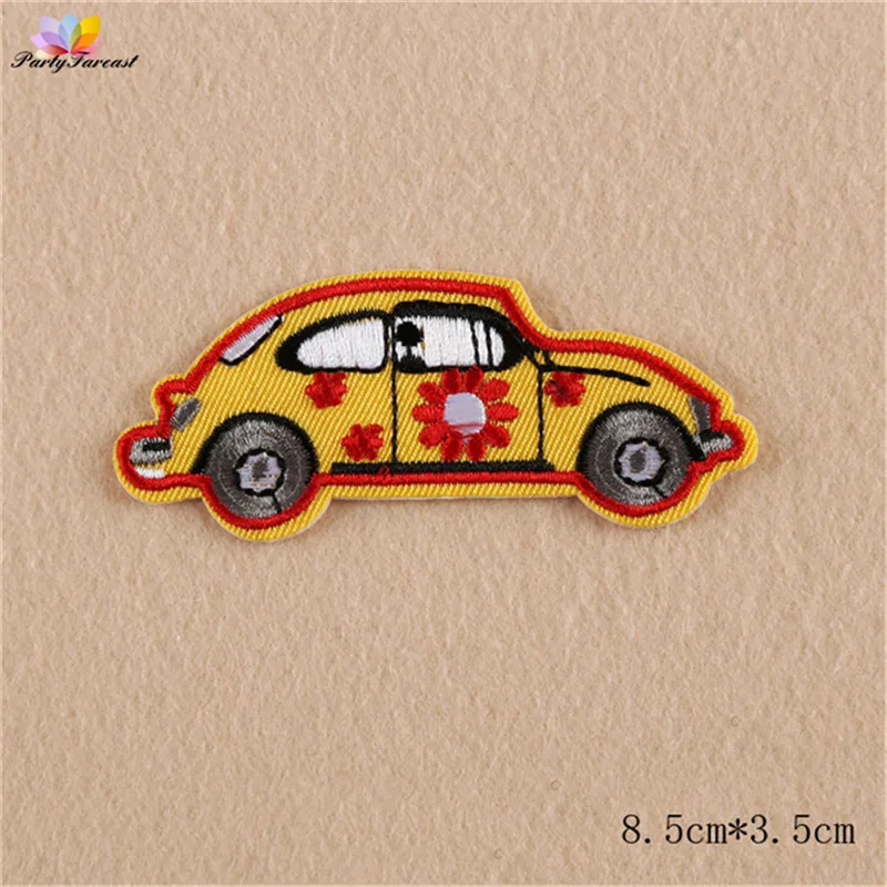 PF 5 шт./лот мультфильм автомобиль патчи для детская одежда гладить на аппликация