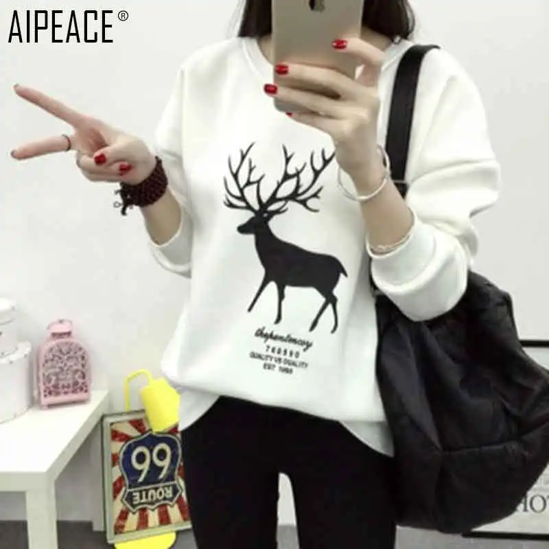 AIPEACE женские футболки с принтом Harajuku Kawaii толстовки женский спортивный костюм