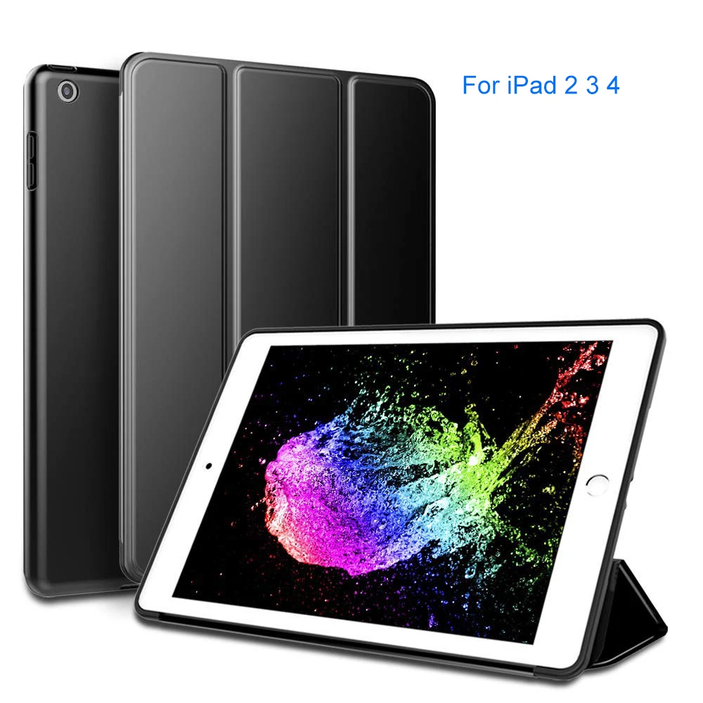 Из искусственной кожи чехол для iPad 2/3/4 смарт из мягкого ТПУ Tablet Sleep Wake Up Чехол A1430