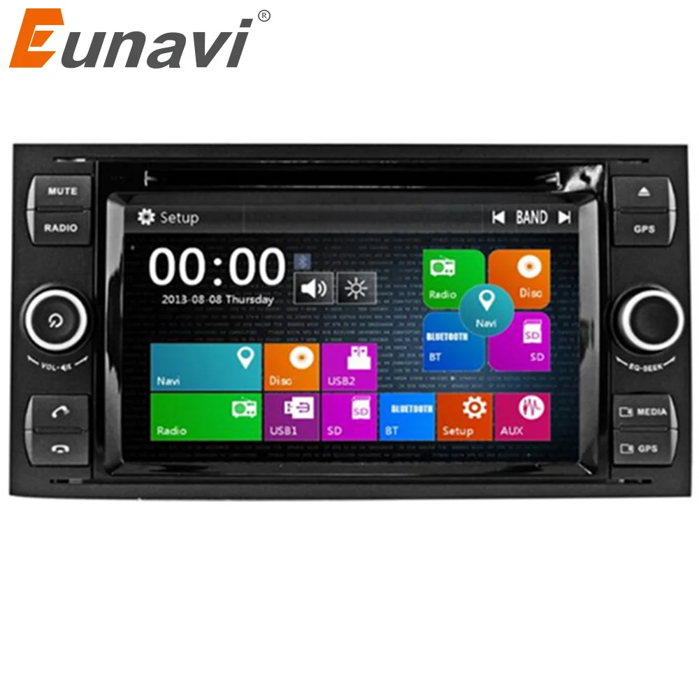 Kaufen Eunavi 7 ''2 Din Auto DVD-Player Für Ford Focus Galaxy Fiesta S Max C Max Fusion Transit Kuga In Dash GPS Navi Auto Radio Stereo