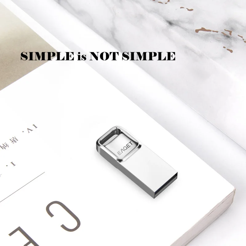 EAGET U1 USB флэш-накопитель, 32 ГБ металлическая Водонепроницаемая Флэшка USB карта памяти 16 ГБ флеш-накопитель реальная емкость USB флэш-диск U