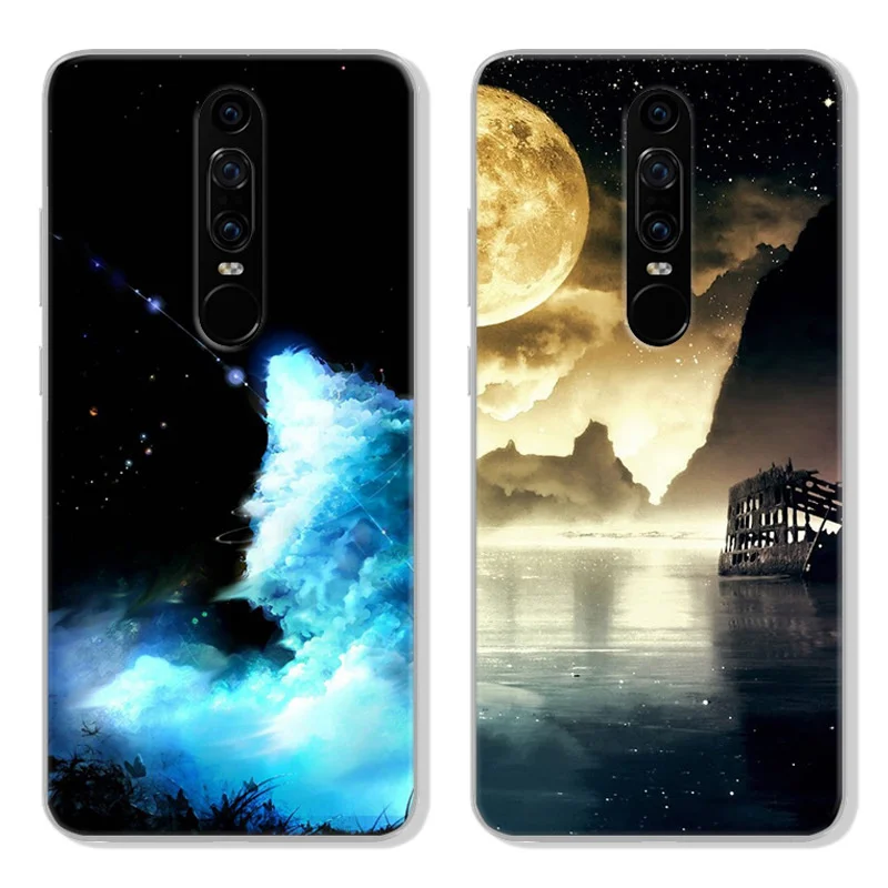 Caetoon Стиль Красный R чехол для huawei Коврики RS ТПУ окрашенные мобильный телефон