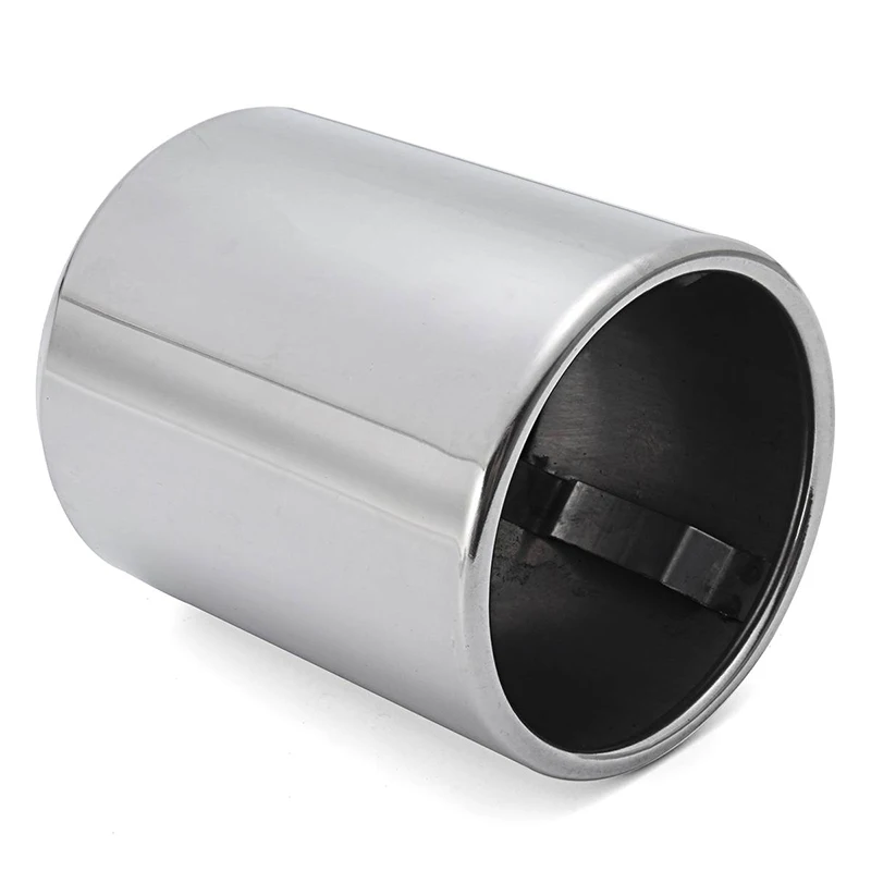 Комплект наконечников выхлопной трубы из нержавеющей стали серебристый 2 шт.