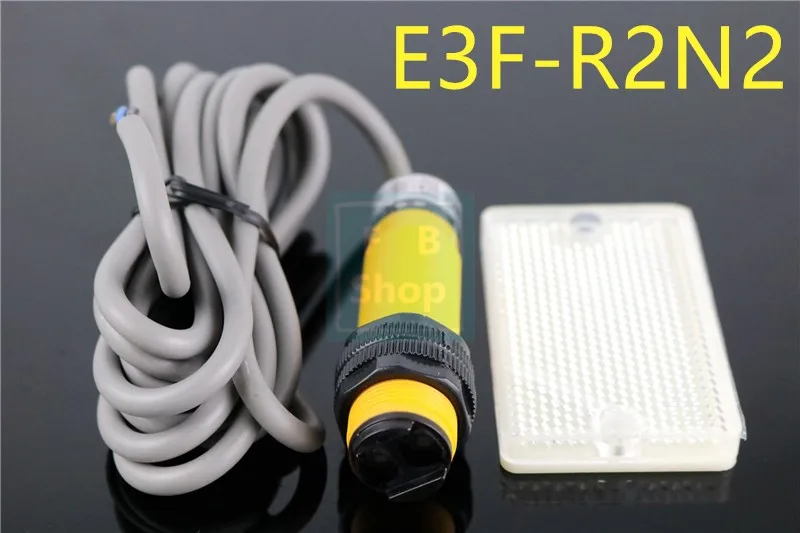 

1Pcs E3F-R2N2 Three Wires M18 DC NPN NC 2m Detection Distance Photoelectric Sensor Optical Sensor