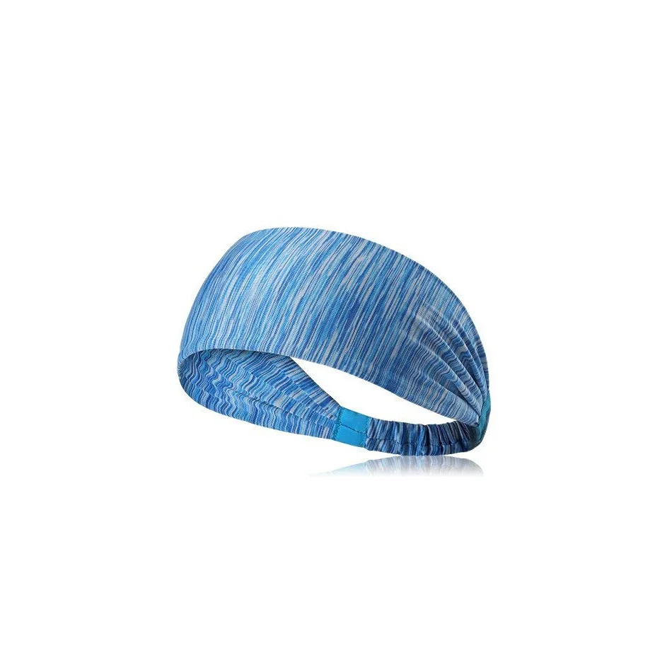 Light Blue Стоящий Эластичный Напульсник, Спортивная головная повязка для женщин и мужчин, дышащая абсорбирующая повязка для волос для баскетбола, фитнеса, йоги, волейбола - Цвет: Light Blue