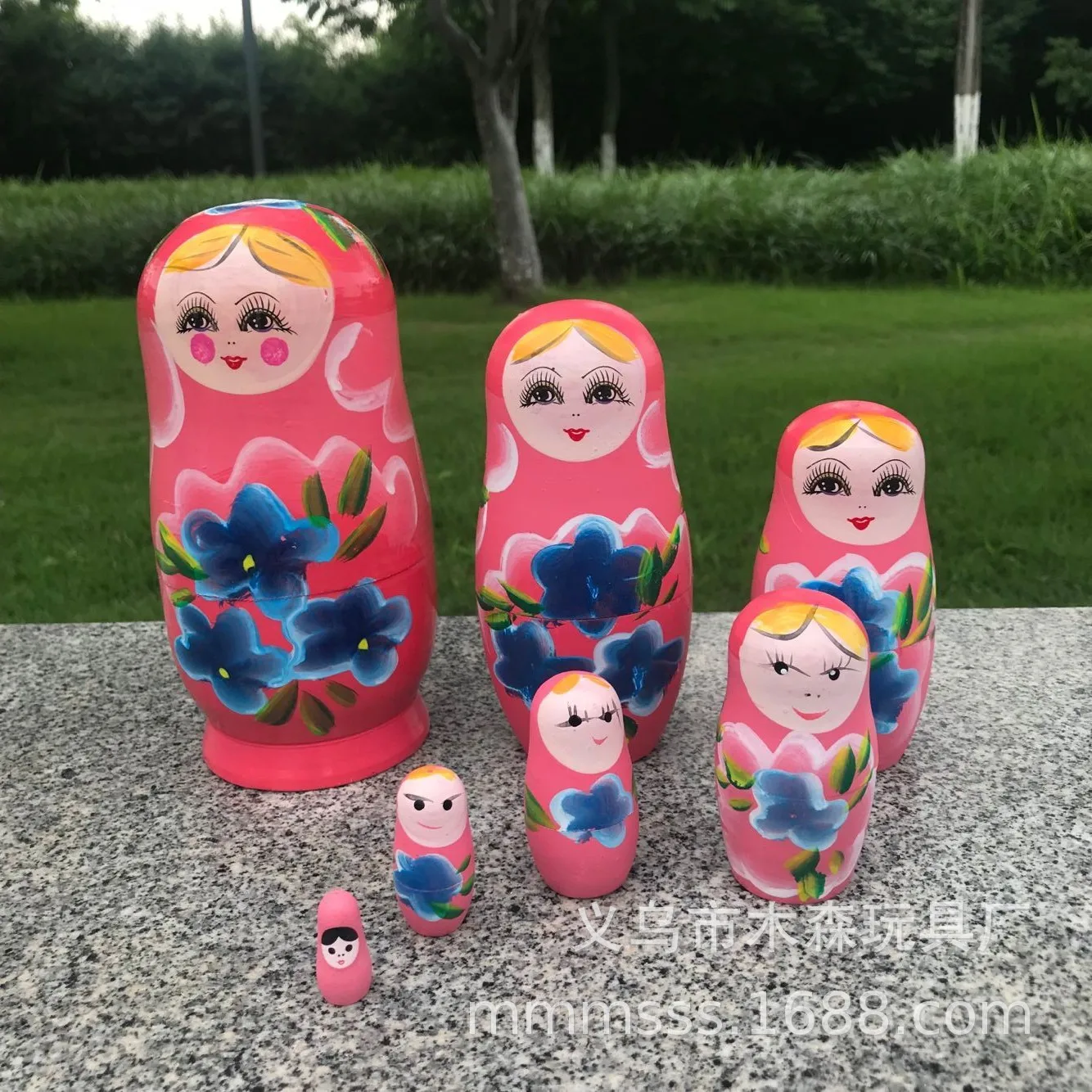 Деревянные 7-слойные раскрашенные русские куклы ручная роспись красочные ручной