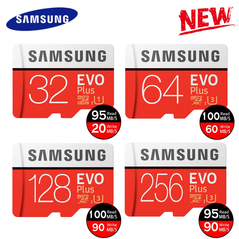 SAMSUNG EVO plus Micro SD карты 128 ГБ 32 Class10 MicroSDHC MicroSDXC UHS-1 памяти 256 MicroSD 64 картао де memoria |