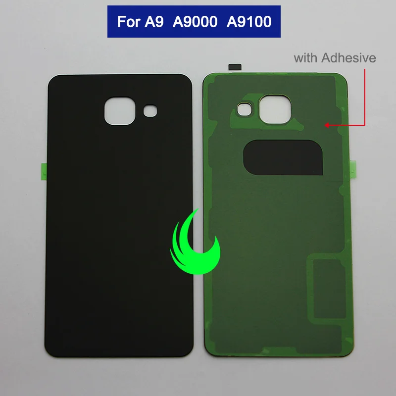 Оригинал для Samsung Galaxy A9 2016 задняя крышка из стекла для батареи A9 A9000 A910 A9100 задняя крышка корпуса Замена двери + трек