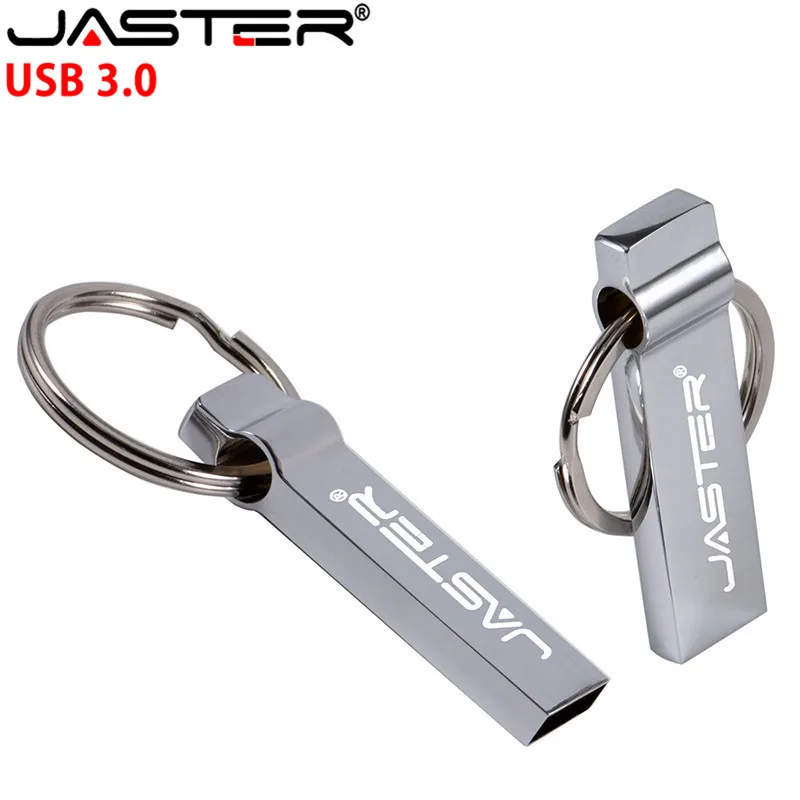 JASTER флеш-накопитель USB 3,0 64 ГБ 32 ГБ 16 ГБ металлическая ручка-накопитель из нержавеющей стали USB карта памяти Флешка с кольцом для ключей логотип клиента