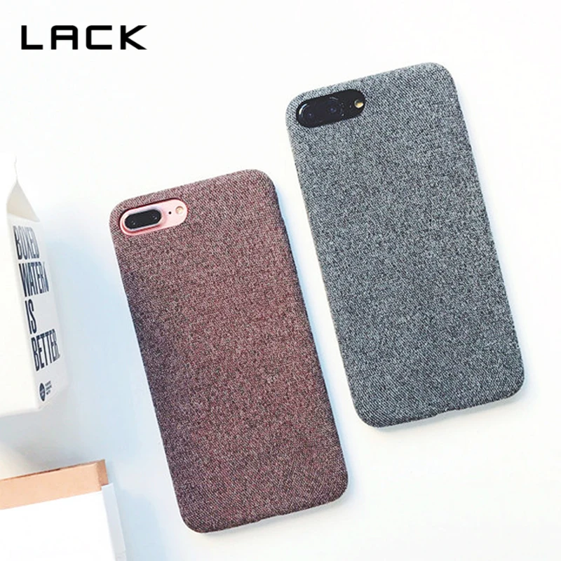LACK Warm Fuzzy Phone Case For iphone 8 Vintage Cloth Skin Soft Bags Plus Solid Color Back Cover Coque |