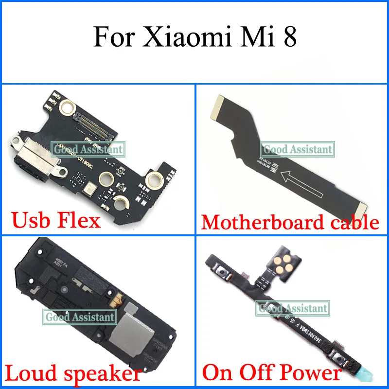 Гибкий Usb кабель для материнской платы Xiaomi Mi 8 Mi8 громкий динамик ВКЛ./ВЫКЛ. гибкий