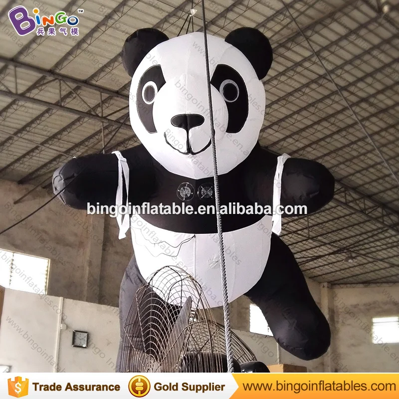 Customized decorative 3 meters giant inflatable panda promotional blow up hanging replicas for display toys |