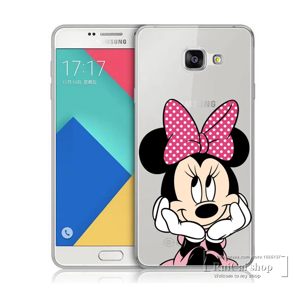 Защитный чехол с мультяшным животным Микки Маусом для Samsung Galaxy A3 A5 A7 J1 J5 J7 2016 милый