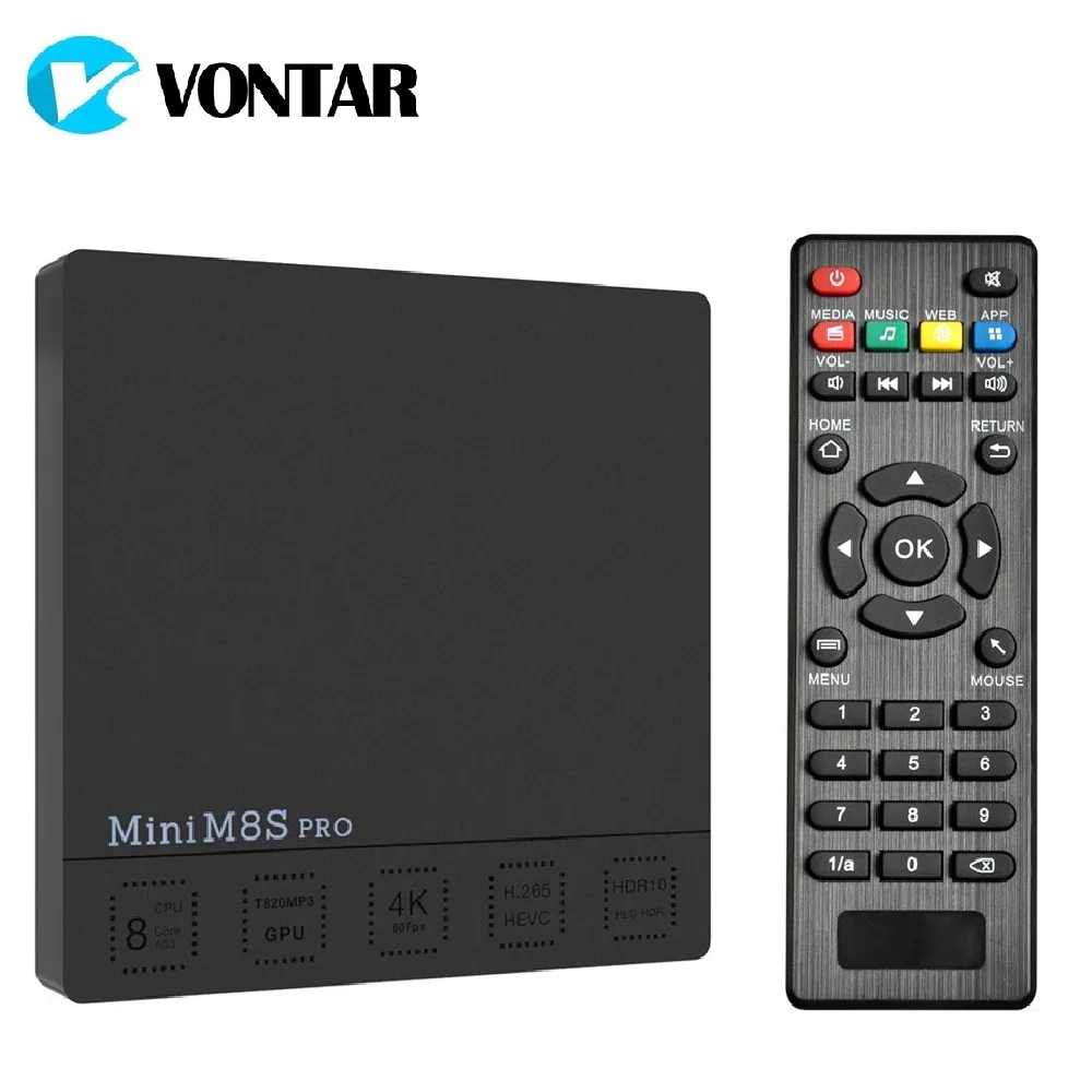 Vontar мини M8S PRO C Android 7 1 ТВ Box Amlogic S912 Восьмиядерный DDR3 2 ГБ 16 4 г/5 г Двойной Wi Fi К H.265