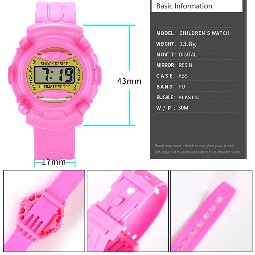 Children Girls Analog Digital Sport LED Electronic Waterproof Wrist Watch NewDigital Kids GirlDigital Girl |