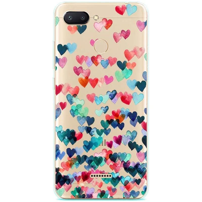 Case for Xiaomi redmi 6 Silicon Full flower Painting Soft TPU Back Cover xiaomi protect Phone bags |