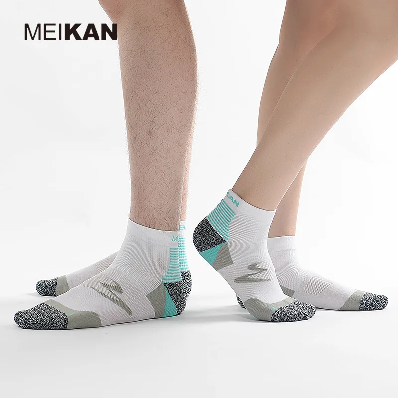 MK5116 MEIKAN короткие сетчатые носки для бега махровая подошва демпфирование