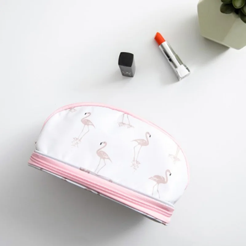 Горячая Портативная сумка для макияжа органайзер с принтом на молнии дорожный