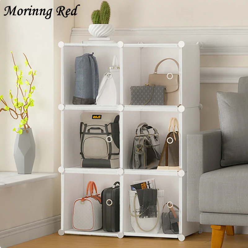 

Ladies Handbag Storage Cabinet Steel Frame Household Bag Organizer Shelf Multipurpose Can Also Do Shoebox Wardrobe Free Shipping