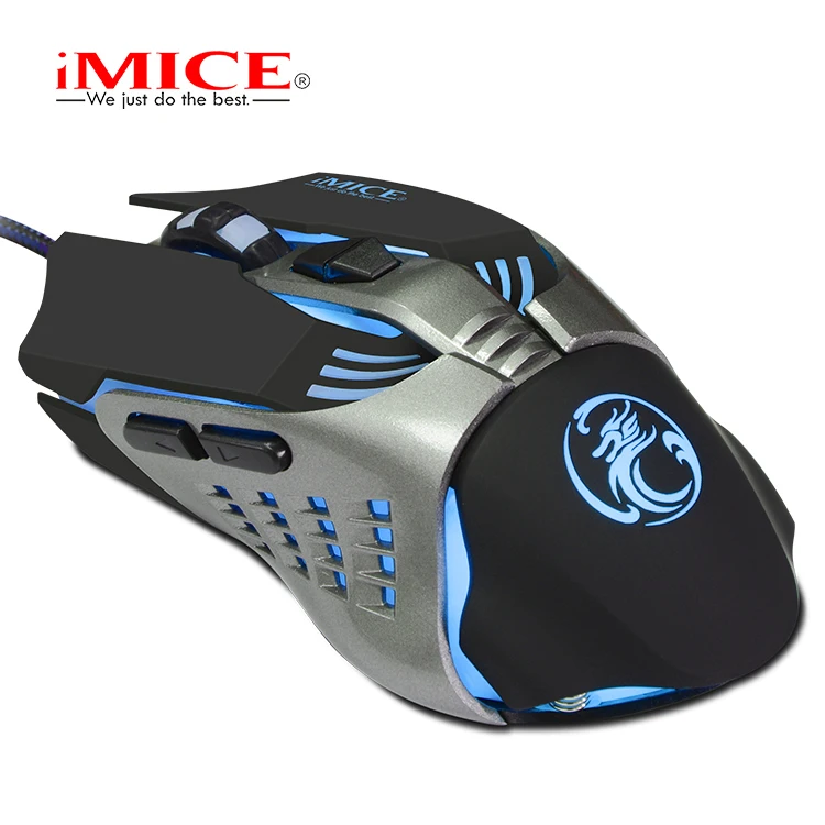 Проводная игровая мышь IMice usb компьютерная 3200 CPI эргономичная оптическая 7 кнопок